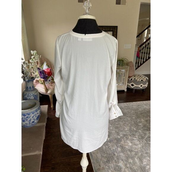 Susan Graver White Tunic (Size 6P) - Picture 2 of 3